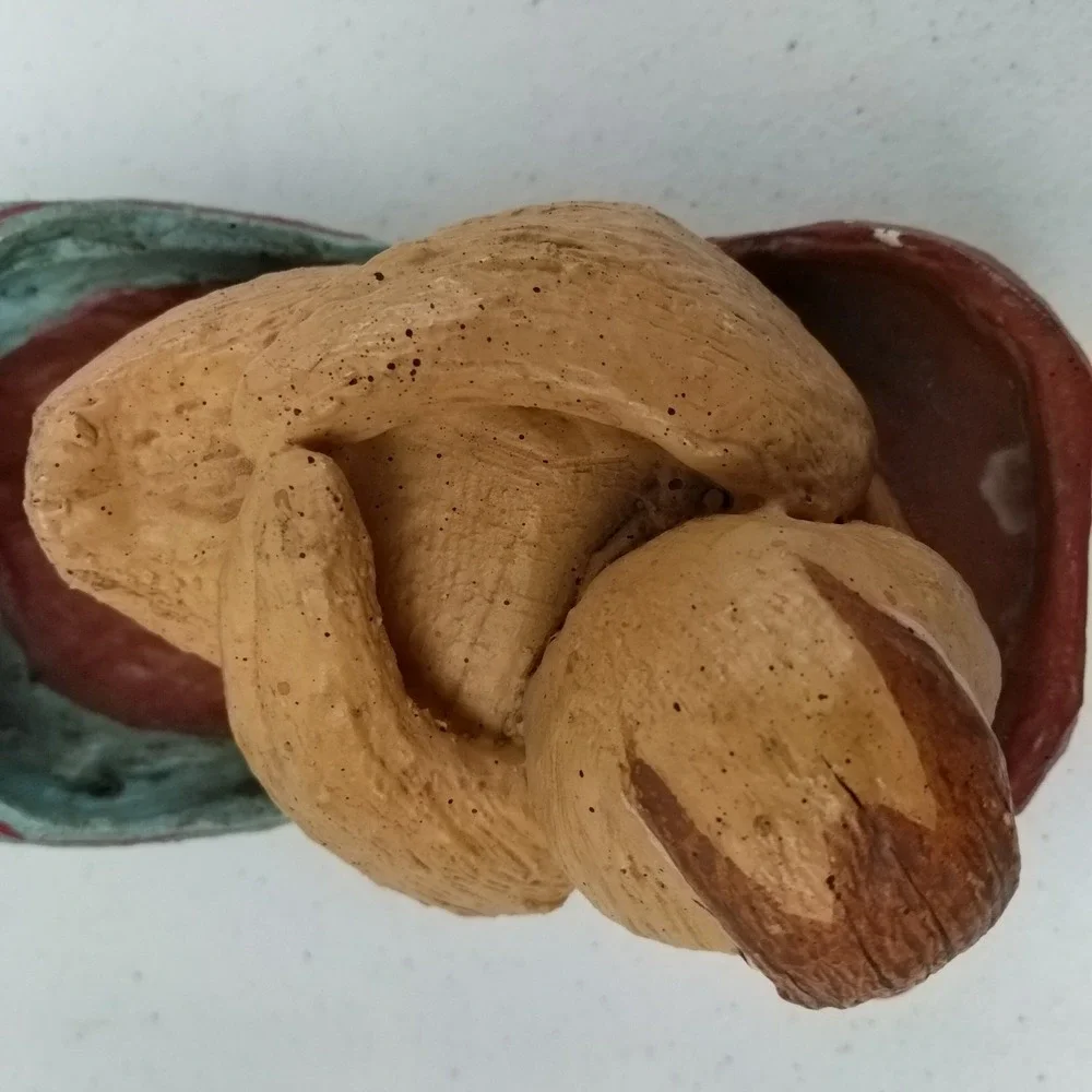 Vintage 1990s Rare House Of Hatten Resin Duck On Clog Spring Decor Folk Art